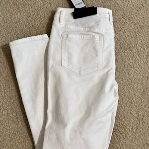NWT Armani Exchange distressed white denim jeans